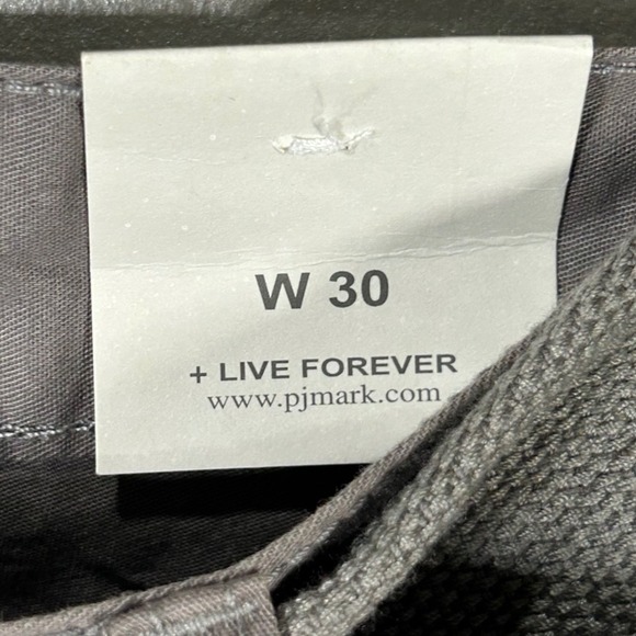 PJ MARK Men's Grey Cargo Shorts with Belt Size 30 Cotton Flat Front NWT - Picture 8 of 11